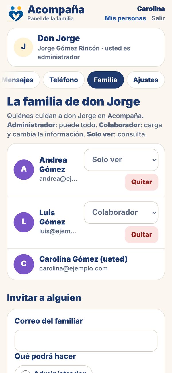 La familia: quién cuida y con qué permiso, e invitar a alguien