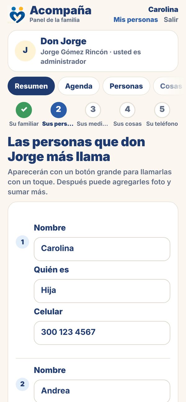 Paso del asistente: las personas que más llama
